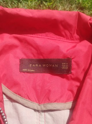 Chaqueta Zara Roja Talla M Bolsillos