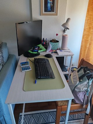 Mesa escritorio ordenador madera y metal
