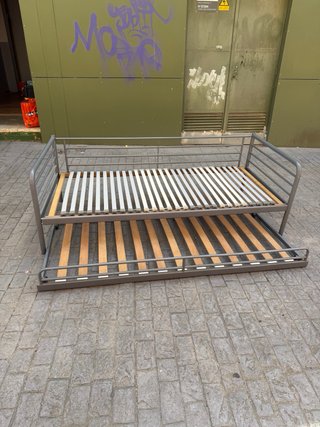 Cama nido metálica y de madera 1,99 x 2,00