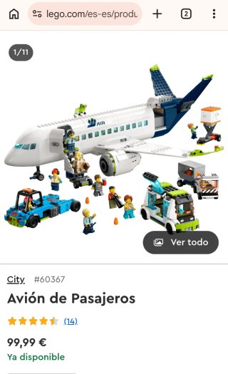 Avión LEGO City 60367(sellado)