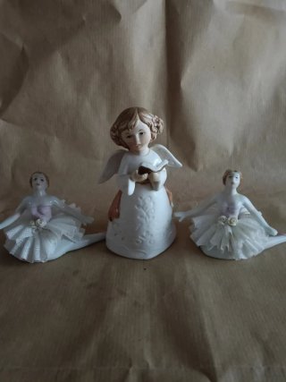 Set 3 statuine angelo + ballerine