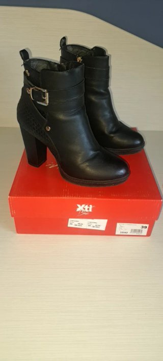 Botines negros tacón alto mujer