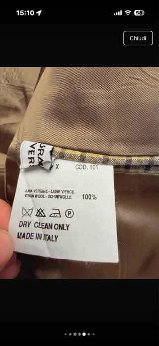 Blazer Principe di Galles Lana Taglia M