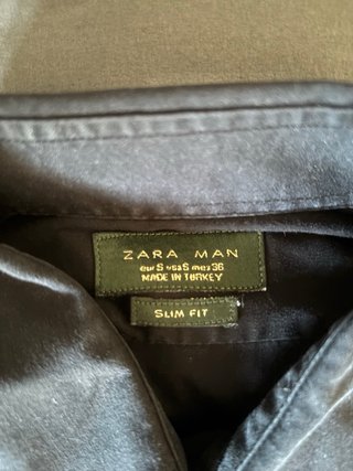 Camicia Zara Slim Fit Nera Taglia S