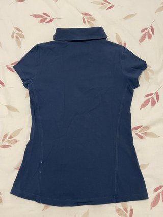 Polo equitación azul y rosa