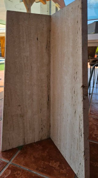Tavolo da Giardino in Cristallo e Pietra 175x90 Marmo