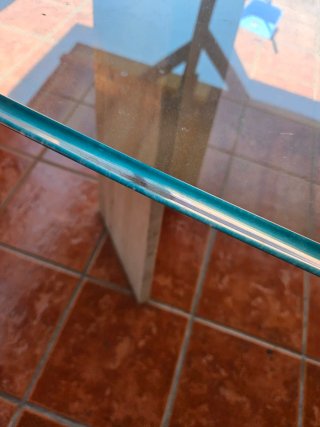 Tavolo da Giardino in Cristallo e Pietra 175x90 Marmo