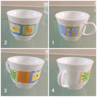 Juego 6 Tazas Café Porcelana 200ml