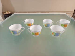 Juego 6 Tazas Café Porcelana 200ml