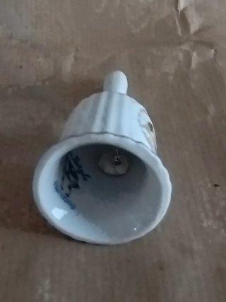 Set 4 campanelle decorative vetro e ceramica