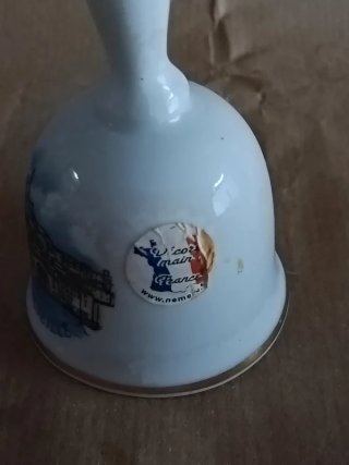 Set 4 campanelle decorative vetro e ceramica