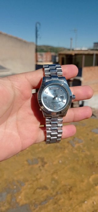 Day-Date Azul Plata