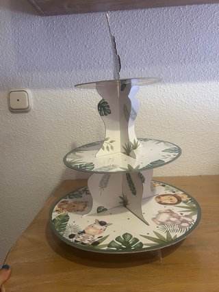 Soporte para cupcakes de animales de la selva