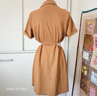 Vestido vintage marrón albero nuevo talla M