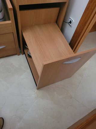 Cama 90 madera con 2 cajones. Posibilidad zapatero