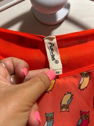 Vestido naranja M loros