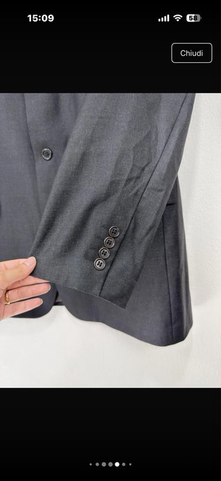 Hugo Boss Blazer Lana Vergine Grigio XXL