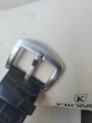 Reloj Kronos Cronógrafo Negro y Plateado