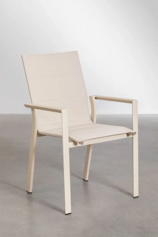 2x Sillas Jardín Sklum Karena Aluminio Beige