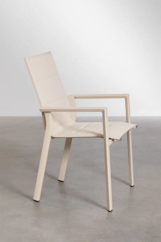 2x Sillas Jardín Sklum Karena Aluminio Beige