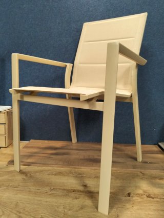 2x Sillas Jardín Sklum Karena Aluminio Beige