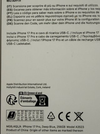 iPhone 17 pro 256gb blue nuevo factura libre