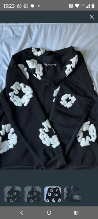 Sudadera Denim Team Negra Talla L(pone talla M)