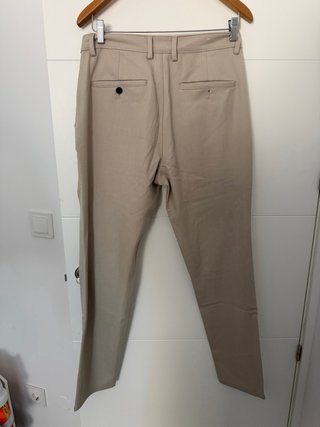 Pantalón Zara Talla 38 Beige Traje