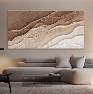Cuadro abstracto grande 100 × 200 cm con marco