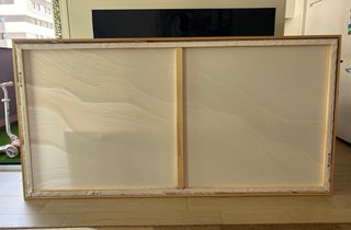 Cuadro abstracto grande 100 × 200 cm con marco