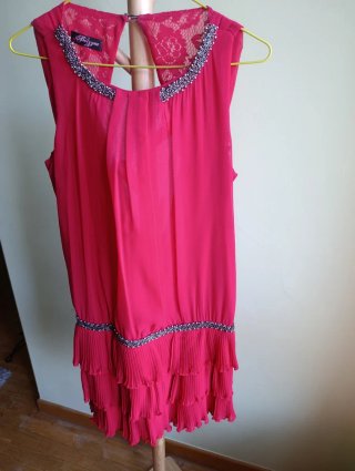 Vestido fiesta Belyzza rosa talla M