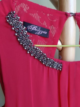 Vestido fiesta Belyzza rosa talla M