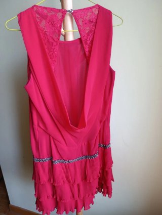 Vestido fiesta Belyzza rosa talla M