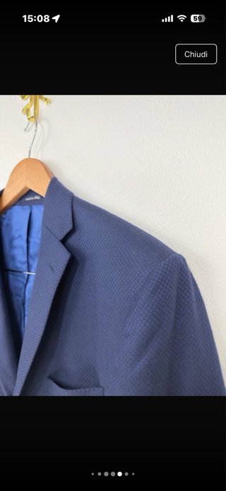 Blazer Fratelli Cerruti Lana Blu Taglia L