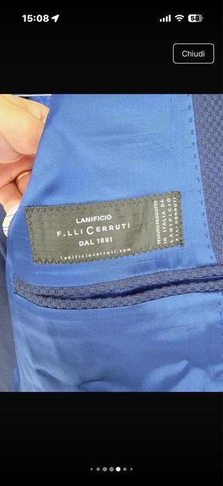 Blazer Fratelli Cerruti Lana Blu Taglia L