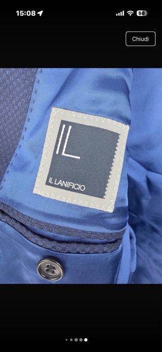 Blazer Fratelli Cerruti Lana Blu Taglia L
