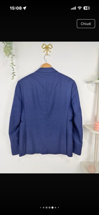 Blazer Fratelli Cerruti Lana Blu Taglia L