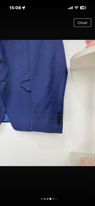 Blazer Fratelli Cerruti Lana Blu Taglia L