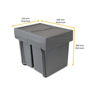 EMUCA cubos basura reciclaje cocina extraíbles