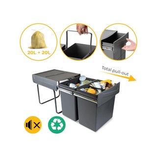 EMUCA cubos basura reciclaje cocina extraíbles