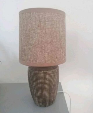 Lámparas de mesa cerámica y tela