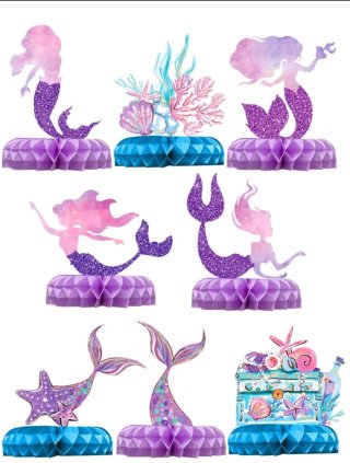 Decoración Cumpleaños Sirena Rosa
