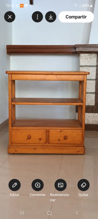 Mesa de TV de madera, estilo provenzal