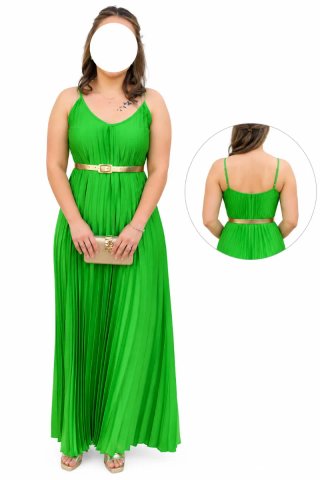 Vestido fiesta verde lima