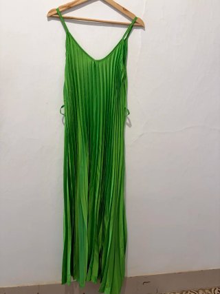 Vestido fiesta verde lima