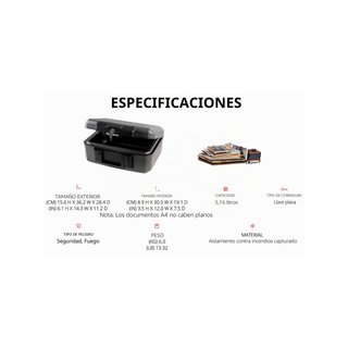 Sentry caja fuerte 1210 resistente agua