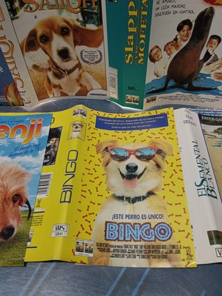 Lote 10 caratulas VHS, películas variadas, años 80/90 SOBRE ANIMALES