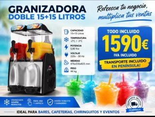 Granizadora Doble 15+15 Litros