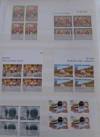 Lote sellos Andorra 1978-1986