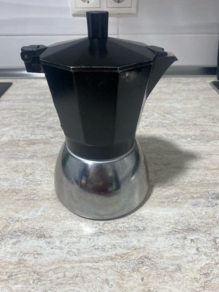 Cafetera Italiana Negra y Plateada